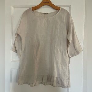 Lungo L'Arno 100% Italian Linen shirt size medium